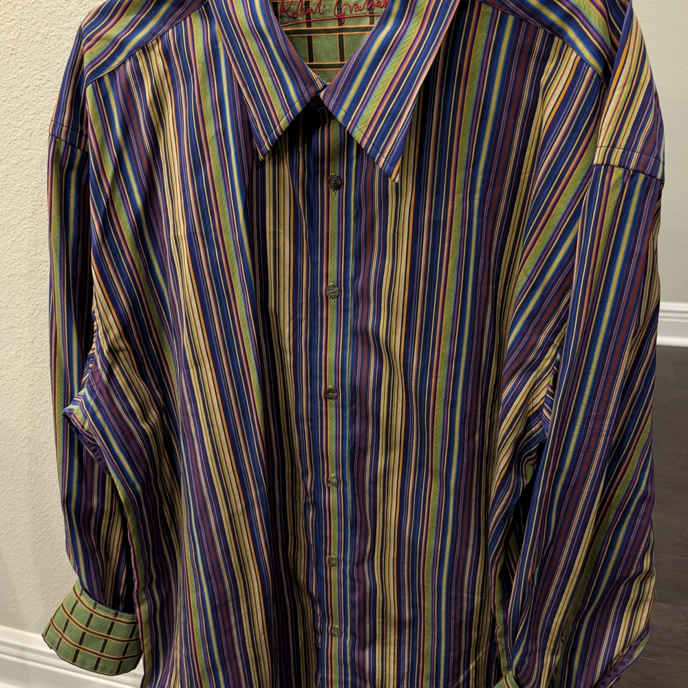 Robert Graham Multicolor Striped Button Down Shirt